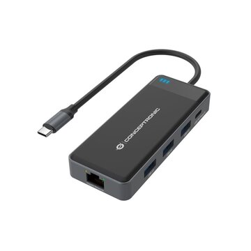 CONCEPTRONIC DONN14G replicatore di porte e docking station per notebook Cablato USB 3.2 Gen 1 (3.1 Gen 1) Type-C Grigio