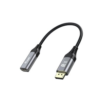 CONCEPTRONIC Equip 133446 cavo e adattatore video 0,15 m DisplayPort HDMI Nero, Grigio