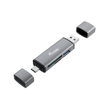 CONCEPTRONIC Equip 245460 lettore di schede USB 3.2 Gen 1 (3.1 Gen 1) Type-A/Type-C Grigio