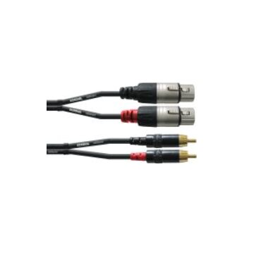 Cfu 1.5 fc cavo audio 1,5 m 2 x rca 2 x xlr (3-pin) nero