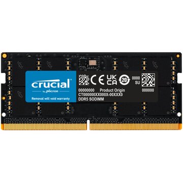 Crucial SORAM D5 5200 48GB CL46 - 48 GB memoria 1 x 48 GB DDR5 5600 MHz Data Integrity Check (verifica integrità dati)