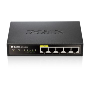 D-Link 5Porte 10/100MBPS desktop con one POE port