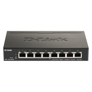 D-Link DGS-1100-08PV2 Gestito L2/L3 Gigabit Ethernet (10/100/1000) Supporto Power over Ethernet (PoE) Nero