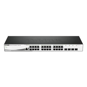 Dgs-1210-28/me switch di rete gestito l2 gigabit ethernet (10/100/1000) 1u nero