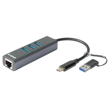 Dub-2332 replicatore di porte e docking station per laptop cablato usb tipo-c grigio