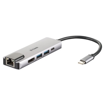 D-Link DUB-M520 Cablato Thunderbolt 3 Alluminio, Nero