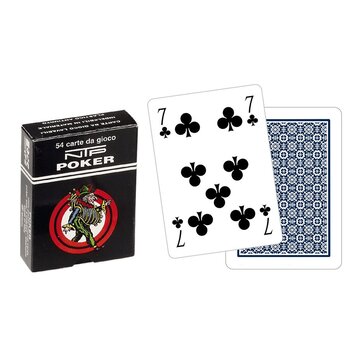 Poker blu long life pvc carte da gioco 55 pz