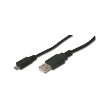 Assmann electronic ak-300127-010-s cavo usb 1 m 2.0 usb a micro-usb b nero