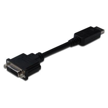 Digitus ASSMANN Electronic AK-340401-001-S cavo e adattatore video 0,15 m DisplayPort DVI-I Nero