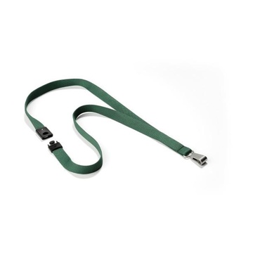 Durable Textile lanyard SOFT COLOUR dark green tracolla Supporto per badge Metallo, Tessile Verde