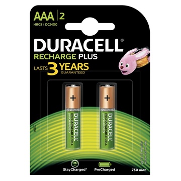 Duracell Recharge Plus Batteria ricaricabile Mini Stilo AAA 1,2V