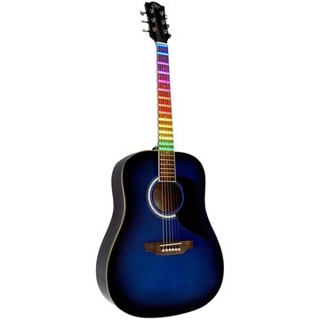 Eko guitars-ranger blue sbt visual note, chitarra acustica dreadnought 