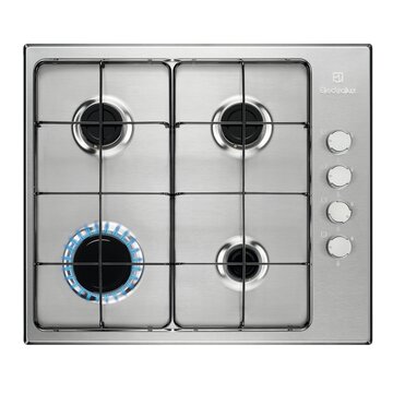 ELECTROLUX KGS6404SX piano cottura Acciaio inossidabile Da incasso 55 cm Gas 4 Fornello(i)