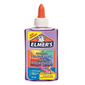 Elmers Elmer's Colla Liquida Colore VIOLA TRANSLUCIDO, Flacone da 147 ml, Ideale per lo slime