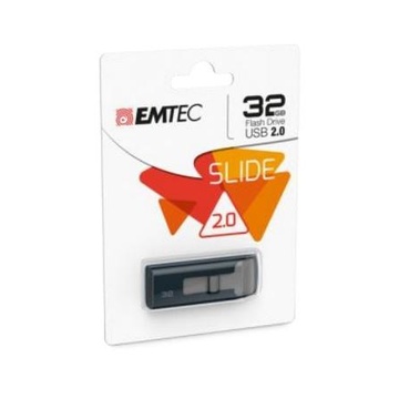 EMTEC C450 Slide 32GB USB 2.0 Capacity Nero, Grigio