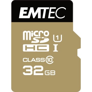 EMTEC 32GB Micro SDHC CL.10 Gold Plus U1 + adattatore