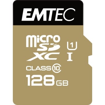 EMTEC 128GB Micro SDXC CL.10 Gold Plus U1 + adattatore