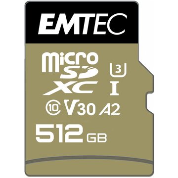 EMTEC MicroSD 512GB UHS-I U3 V30 A2 SpeedIN