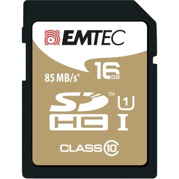 EMTEC 16GB SDHC Classe10 Gold Plus 85Mb/24Mb U1