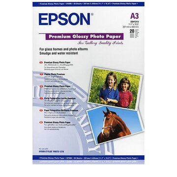 Epson Premium Glossy Photo Paper A3 20 fogli 255 grammi