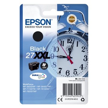 Epson Cartuccia Sveglia Nero Inchiostri DURABrite Ultra 27XXL