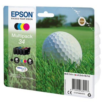 Golf ball multipack 4-colours 34 durabrite ultra ink