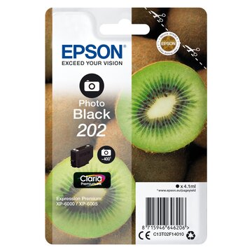 Epson Kiwi Singlepack Photo Black 202 Claria Premium Ink