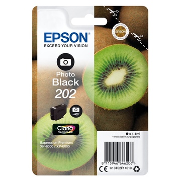 Epson Kiwi Singlepack Photo Black 202 Claria Premium Ink