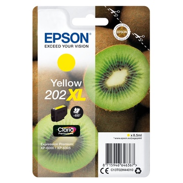 Epson Kiwi Singlepack Yellow 202XL Claria Premium Ink