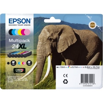 Epson Multipack 24XL 6 cartucce Serie 24XL elefante