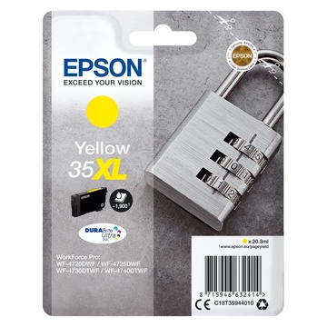 Padlock singlepack yellow 35xl durabrite ultra ink