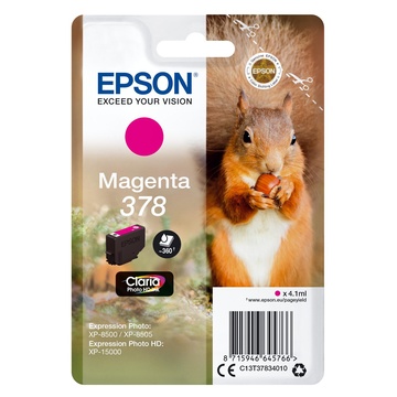 Epson Singlepack Magenta 378 Claria Photo HD Ink