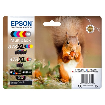 Squirrel multipack 6-colours 378xl / 478xl claria photo hd ink