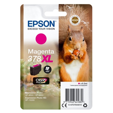 Epson Squirrel Singlepack Magenta 378XL Claria Photo HD Ink