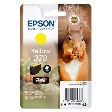 Epson Squirrel Singlepack Yellow 378 Claria Photo HD Ink