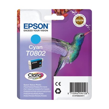 Epson T 080 T 0802 Cartuccia d'inchiostro Ciano