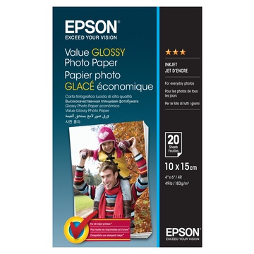 Epson Value Glossy Photo Paper - 10x15cm - 20 Fogli