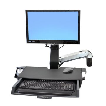 ERGOTRON StyleView Sit-Stand Combo Arm with Worksurface 61 cm (24