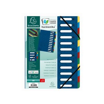 EXACOMPTA 55122E cartella A4 Cartoncino Blu, Multicolore
