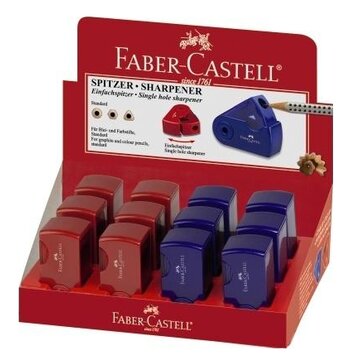 Faber Castell 182711 Temperino Blu, Rosso
