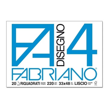 FABRIANO Blocco FA/4 20 Fogli 33 x 48 cm riquadrato