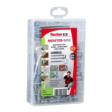 Fischer MEISTER-BOX UX 75 pz Kit di viti e tasselli a muro