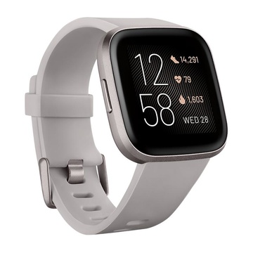 FitBit Versa 2 Cassa da 40mm Sabbia / Alluminio Grigio Nebbia