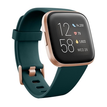 FitBit Versa 2 Cassa da 40mm Verde Smeraldo / Alluminio Rame Rosa