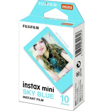 10 pellicole instax mini bordo celeste