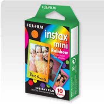 10 pellicole instax mini sfondo arcobaleno