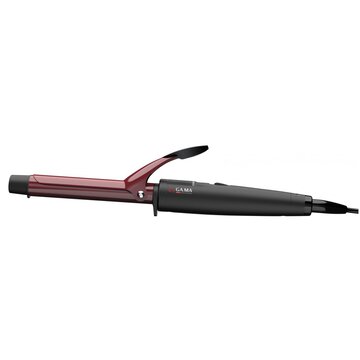 GA.MA 19 Tourmaline Curling Iron Rosso E Nero Scatola Aperta