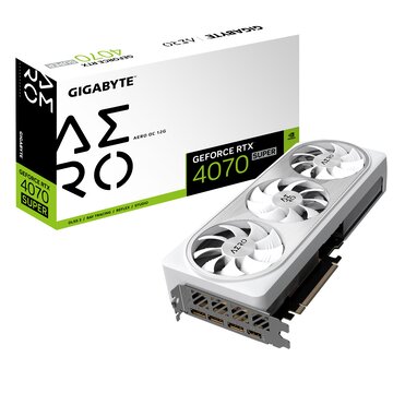 Aero geforce rtx 4070 super oc 12g nvidia 12 gb gddr6x white