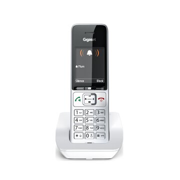 Gigaset Comfort 501 Telefono DECT Argento, Bianco