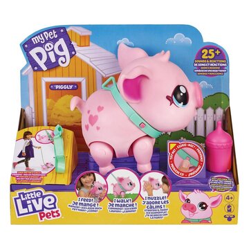 Giochi preziosi Little Live Pets My Pet Pig - Piggly Il mio piccolo maialino, animale interattivo che cammina, balla, mangia